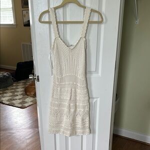 NWT Abercrombie & Fitch Cream Crochet Dress - Size XS Tall